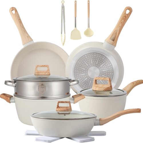 16PCS Pots and Pans Set Non Stick Cookware Set Nonstick with Cooking Set